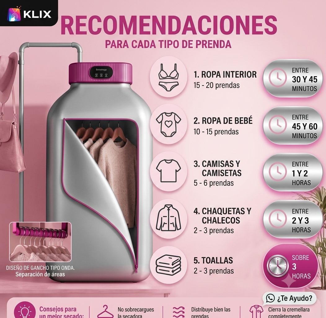 Secadora Ropa Portátil
